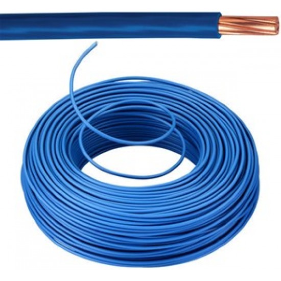KABEL - VOB Fil d'installation - 6 mm² - Bleu (H07V-U) 100m